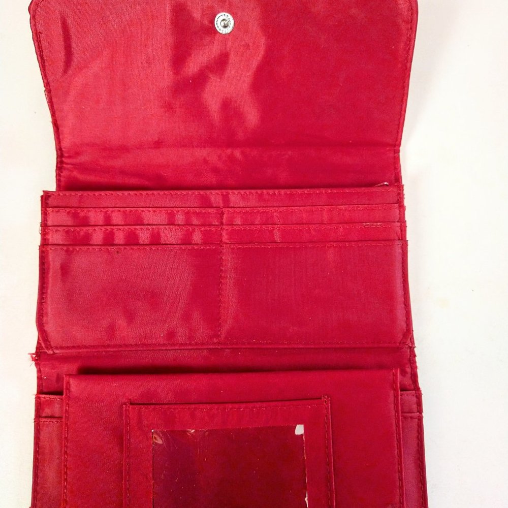 Burgundy Tri-Fold Rustic Wallet - Picture 4 of 10